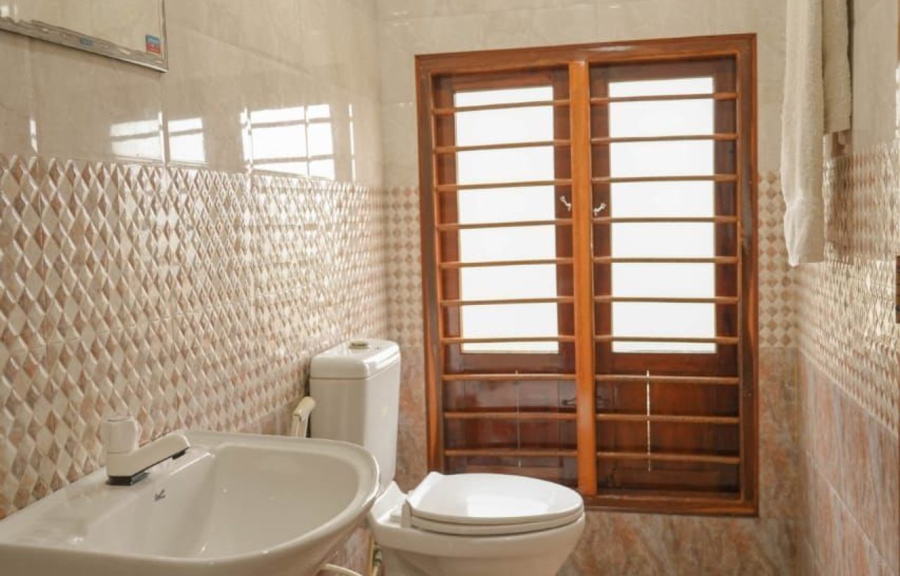 toilet in kumarakom boat house